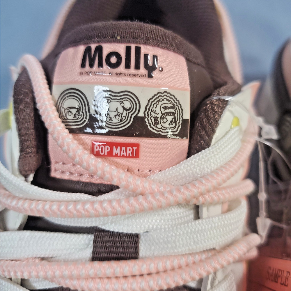 Champion x POP MART Molly Super Champion Sneakers Womens Size 6.5 Pink Brown NEW - Picture 3 of 16